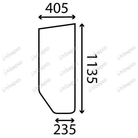 DOOR WINDOW FLAT - NON-TINTED