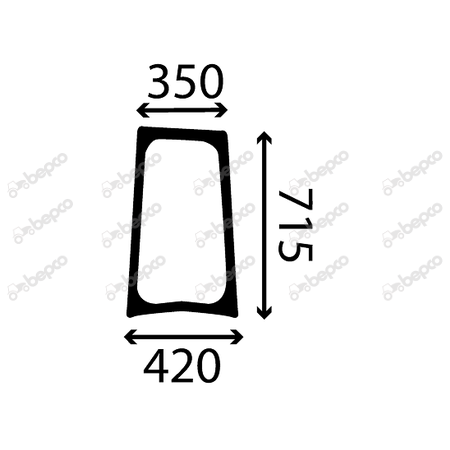 SIDE WINDOW LEFT - FLAT - TINTED