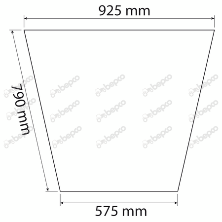 OPENING FRONT WINDSHIELD CURVED - NON-TINTED