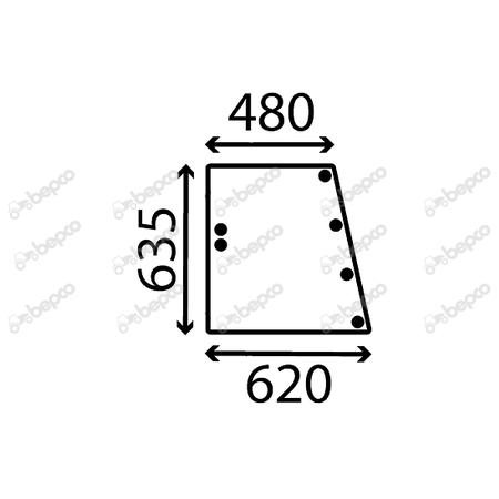 SIDE WINDOW FLAT - TINTED