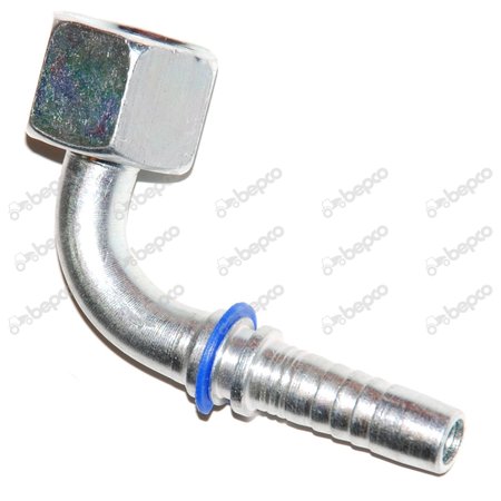 SWAGE NIPPLE METRIC 24° CONE S TYPE - FEMALE - 90° M16 X 1.5 - HOSE 1/4''