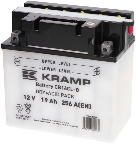 Baterie 12V 19Ah 256A cu pachet acid Kramp