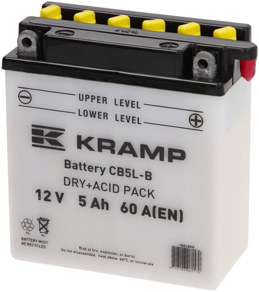 Baterie 12V 5Ah 60A cu pachet acid Kramp