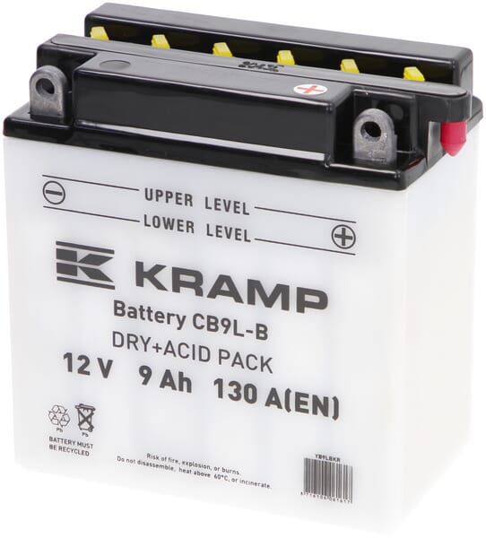 Baterie 12V 9Ah 130A cu pachet acid Kramp