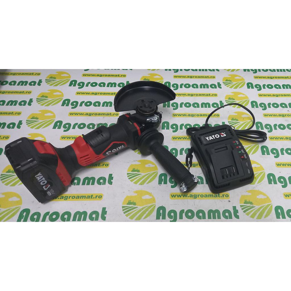 Polizor Unghiular cu 2 Acumulatori 18V