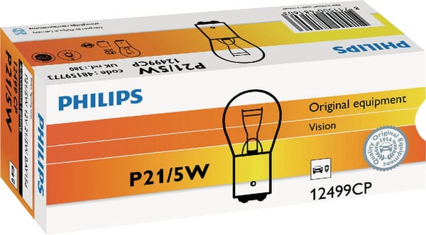 Bec standard P21/5W sferă BAY15d 12V 21W/5W 440lm alb Philips