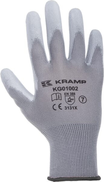 Mănuși Kramp 1.001 gri 10/XL pachet 120 perechi
