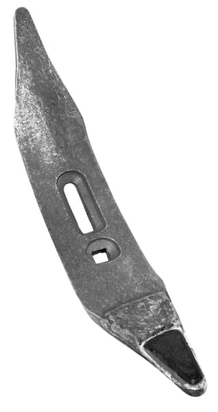 Brăzdar cultivator 400x67x13mm reversibil întărit curbat 2 orificii