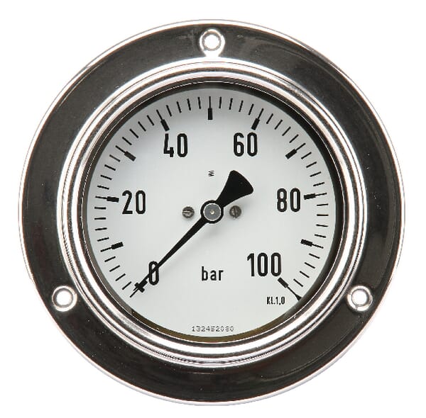 Manometru diametru 100mm 0-100 bari 1/2" montare pe panou