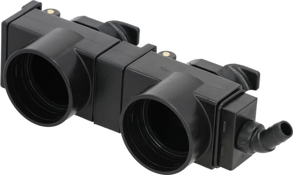 Carcasă dublă cu capace și scurgere 72mm 45°
