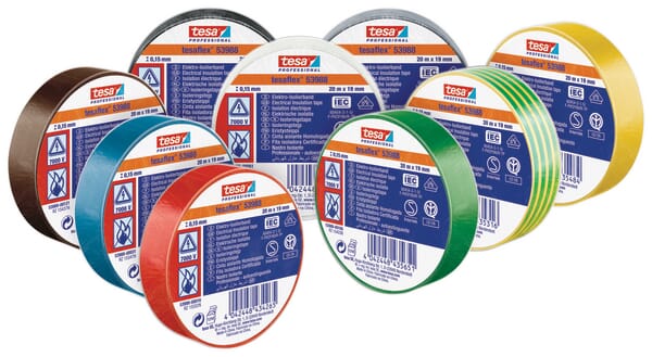 Bandă izolatoare electrică PVC moale maro 20mx19mm TesaFLEX®