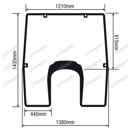 WINDSHIELD CURVED - TINTED