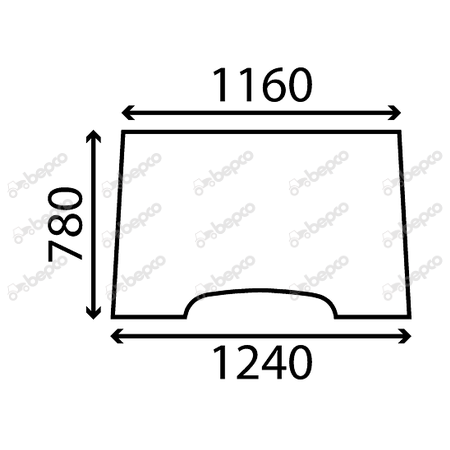 WINDSHIELD FLAT - NON-TINTED