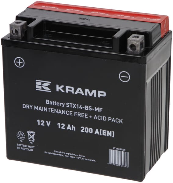 Baterie 12V 12Ah 200A cu pachet acid Kramp