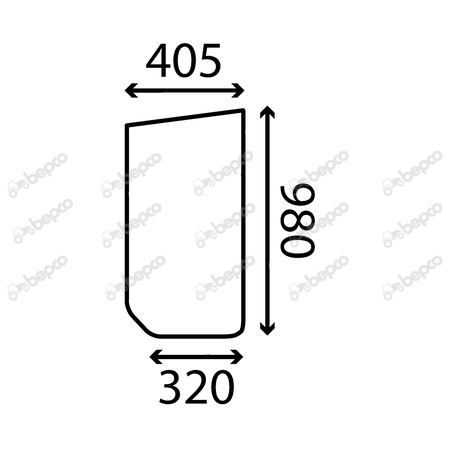 DOOR WINDOW FLAT - NON-TINTED