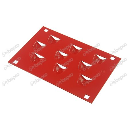 RESTRICTOR PLATE (GRATER) 165 X 250 MM - 9 INDENTATION - 4 HOLES
