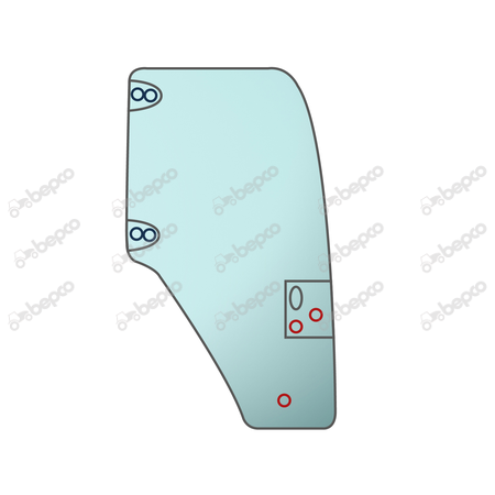 DOOR WINDOW RIGHT - CURVED - TINTED
