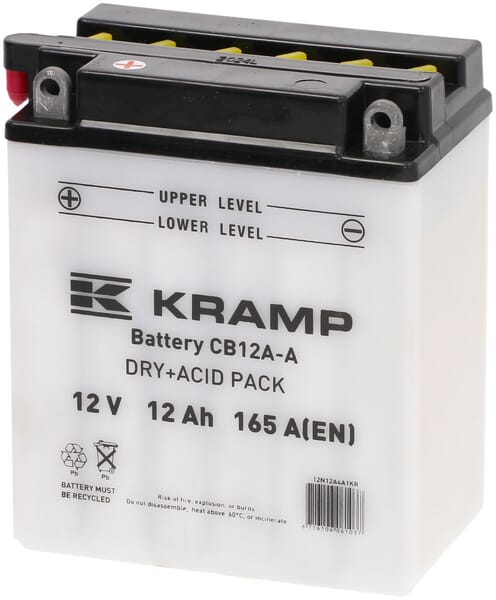 Baterie 12V 12Ah 165A cu pachet acid Kramp