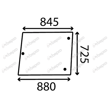 SIDE WINDOW FLAT - TINTED