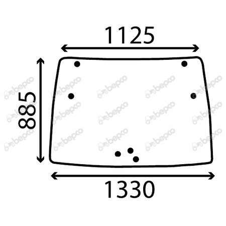 OPENING FRONT WINDSHIELD CURVED - NON-TINTED