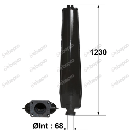 SILENCER Ø INTAKE 68 - L 1230 MM