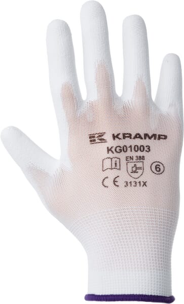 Mănuși Kramp 1.001 albe 11/XXL