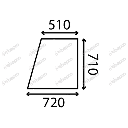 UPPER DOOR WINDOW FLAT - NON-TINTED