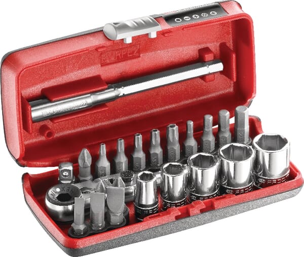 Set capete cheie tubulare 1/4"