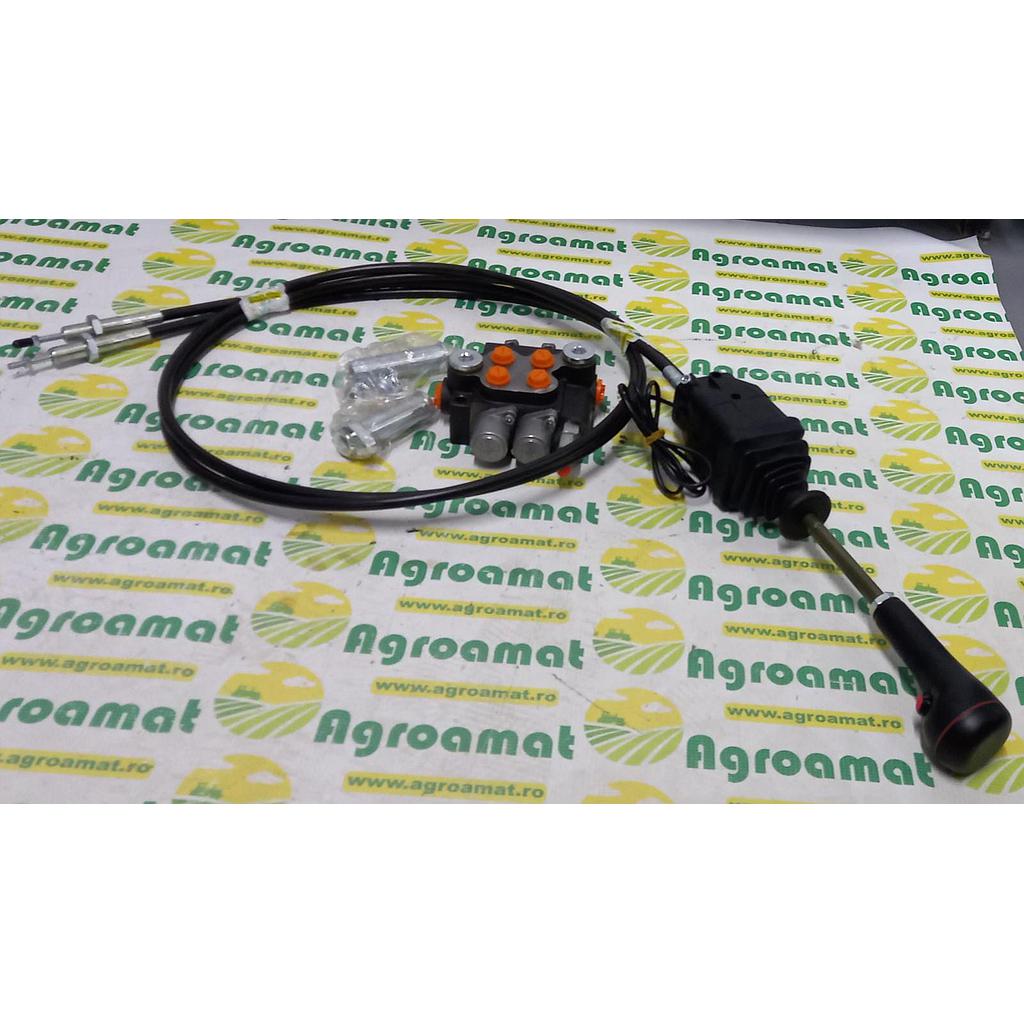 Distribuitor Hidraulic 2P40 cu Joystick si Cablu 2M