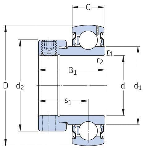 Rulment radial cu bile, de inserție gopart