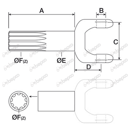 HALF SHAFT,U-JOINT EXTERIOR