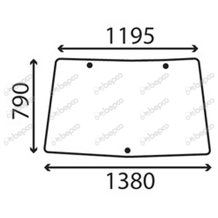 WINDSHIELD CURVED - TINTED