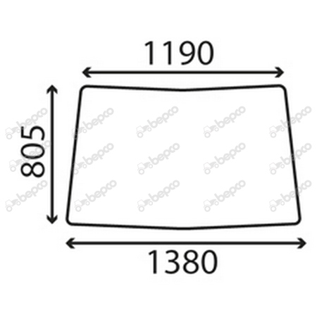 WINDSHIELD CURVED - TINTED