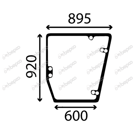 SIDE WINDOW RIGHT - FLAT - TINTED
