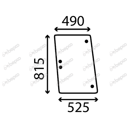 OPENING SIDE WINDOW FLAT - NON-TINTED