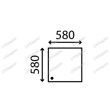 SLIDING REAR WINDOW FLAT - NON-TINTED