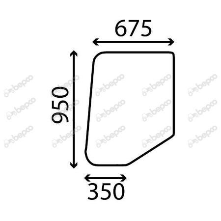 DOOR WINDOW FLAT - TINTED