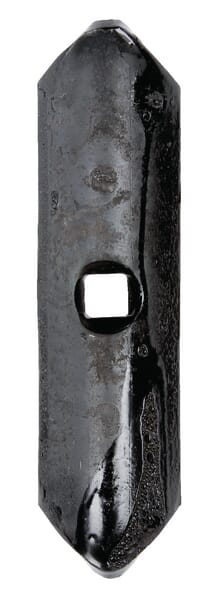 Brăzdar cultivator 135x40x5mm reversibil curbat 1 orificiu