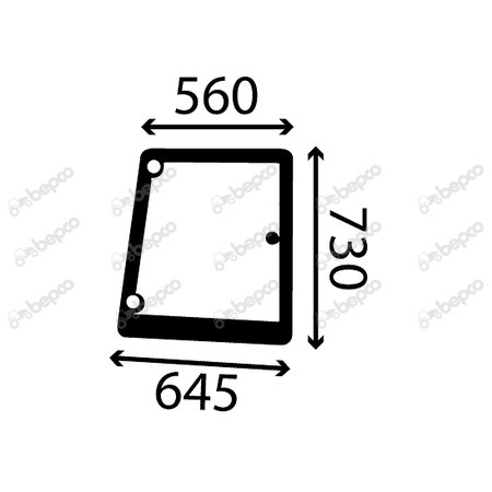 SIDE WINDOW RIGHT - CURVED - TINTED