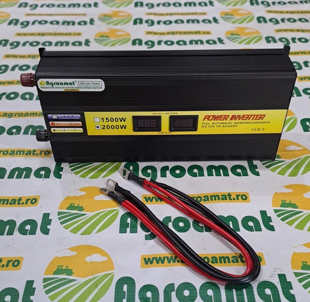 Invertor Tensiune 12V-220V 2000W