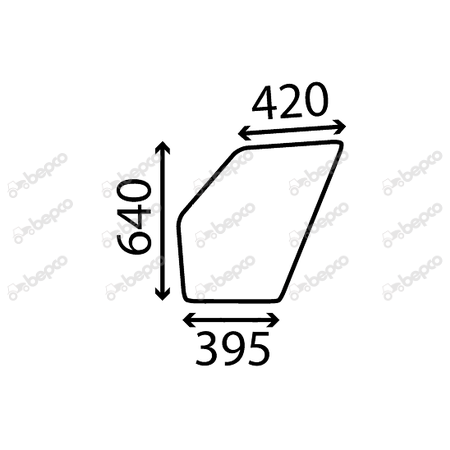 LOWER DOOR WINDOW FLAT - NON-TINTED