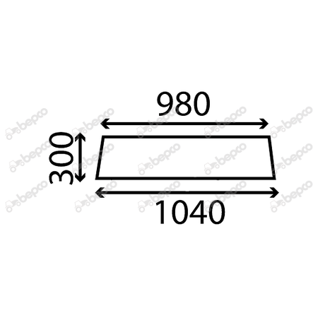 LOWER REAR WINDOW FLAT - NON-TINTED