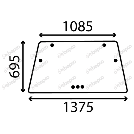 OPENING FRONT WINDSHIELD FLAT - TINTED