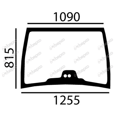 OPENING FRONT WINDSHIELD CURVED - TINTED