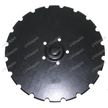 NOTCHED DISC WITH FLAT NECK Ø400X4.5 FLAT 5 HOLES 20 NOTCHES