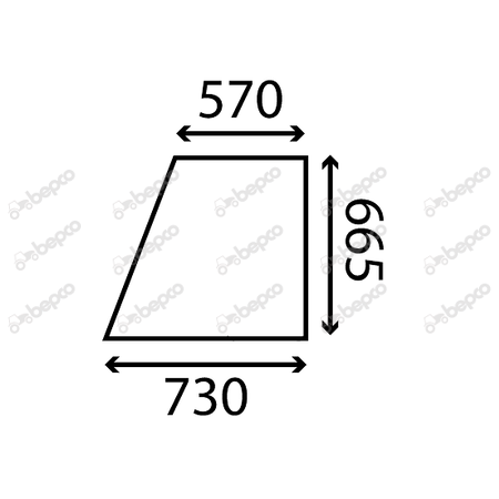 UPPER DOOR WINDOW FLAT - NON-TINTED