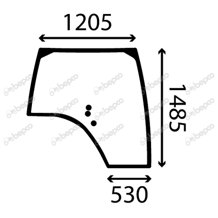 PANEL RIGHT - CURVED - TINTED