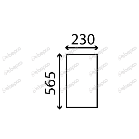 LOWER FRONT GLASS FLAT - NON-TINTED