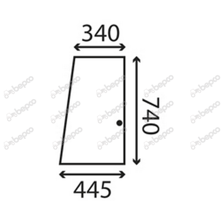 SLIDING SIDE WINDOW RIGHT - FLAT - NON-TINTED