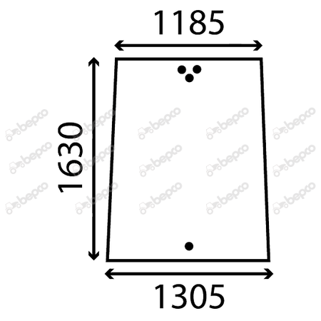 UPPER WINDSHIELD FLAT - NON-TINTED